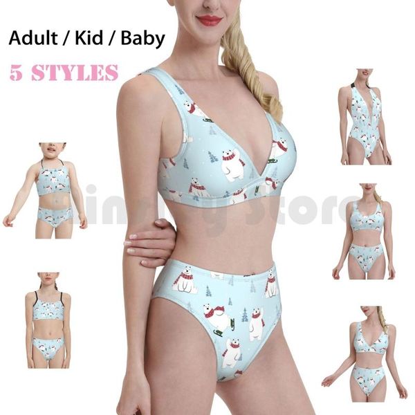 women's swimwear polar bear pattern. bikini 1 piece women 2 pieces winter seamless pattern frosty, White;black
women's swimwear polar bear pattern. bikini 1 piece women 2 pieces winter seamless pattern frosty, White;black