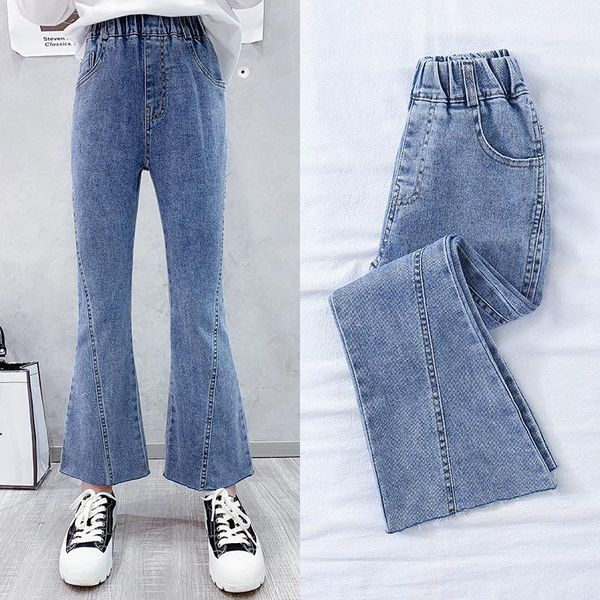 2021 girls middle school kids jeans denim pure color spring autumn cotton blue mid waist long pants
2021 girls middle school kids jeans denim pure color spring autumn cotton blue mid waist long pants