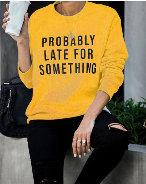 women's hoodies & sweatshirts probably late for something letter print kpop hoodeis women sweatshirt o-neck long sleeve hoodie harajuku, Black
women's hoodies & sweatshirts probably late for something letter print kpop hoodeis women sweatshirt o-neck long sleeve hoodie harajuku, Black