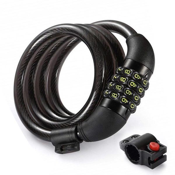 bike locks lock 4 digit code key combination bicycle security steel wire accessories with complimentary mounting bracket
bike locks lock 4 digit code key combination bicycle security steel wire accessories with complimentary mounting bracket