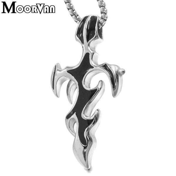 pendant necklaces moorvan classical stainless steel flame sword stained with royal blood men's necklace vp231, Silver
pendant necklaces moorvan classical stainless steel flame sword stained with royal blood men's necklace vp231, Silver