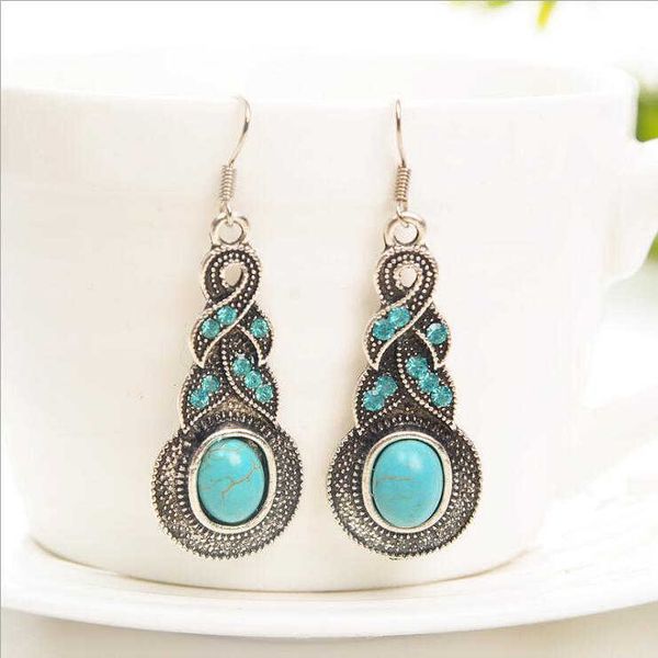 women's crystal gourd tibetan silver turquoise dangle chandelier earrings gstqe004 fashion gift folk-custom women diy earring
women's crystal gourd tibetan silver turquoise dangle chandelier earrings gstqe004 fashion gift folk-custom women diy earring