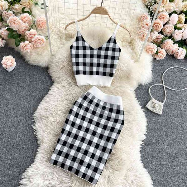 women fashion college sweet plaid v-neck short crop + high waist package hip skirt two-piece knit sets r707 210527, White
women fashion college sweet plaid v-neck short crop + high waist package hip skirt two-piece knit sets r707 210527, White