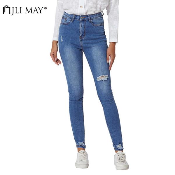 women's jeans jli may slim women casual female washed full length denim skinny high waist ripped pencil pants plus size streetwear, Blue
women's jeans jli may slim women casual female washed full length denim skinny high waist ripped pencil pants plus size streetwear, Blue