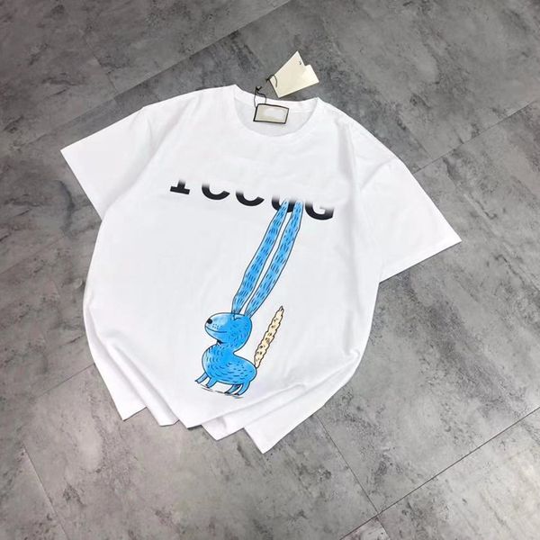 new cartoon long ear rabbit print t-shirt for men and women in summer of 21, White
new cartoon long ear rabbit print t-shirt for men and women in summer of 21, White