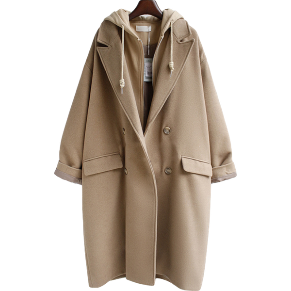 woolen hooded coat women stitching long sleeves warm spring queen overcoats 2021 spring black fake two trendy clothes 8q57, Black;brown
woolen hooded coat women stitching long sleeves warm spring queen overcoats 2021 spring black fake two trendy clothes 8q57, Black;brown