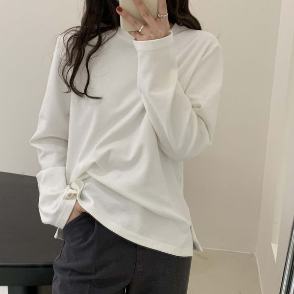 new 2021 all match split o-neck women streetwear oversize chic minimalist fashion thicken warm korean loose t-shirt lqqm, White
new 2021 all match split o-neck women streetwear oversize chic minimalist fashion thicken warm korean loose t-shirt lqqm, White