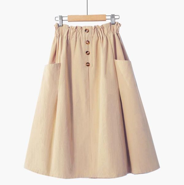 skirts korean midi women summer skirt spring style casual solid high waist a-line with pocket girls elegant faldas, Black
skirts korean midi women summer skirt spring style casual solid high waist a-line with pocket girls elegant faldas, Black