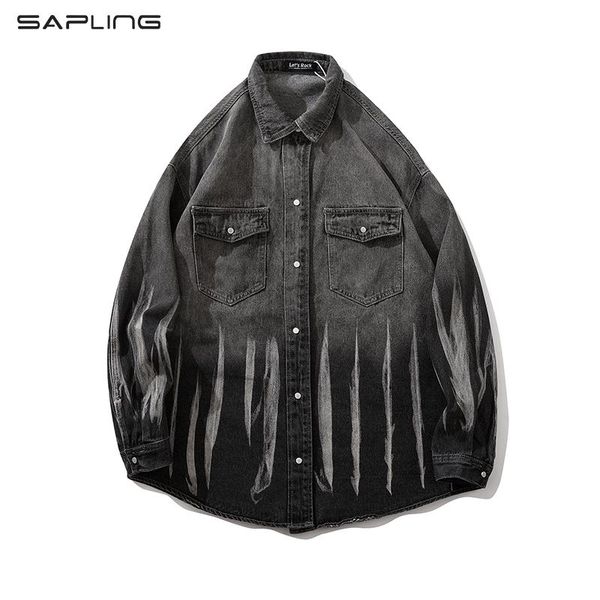 men's jackets 2021 harajuku wash retro gradient tie dye lapel denim jacket men and women japanese streetwear oversize casual jeans, Black;brown
men's jackets 2021 harajuku wash retro gradient tie dye lapel denim jacket men and women japanese streetwear oversize casual jeans, Black;brown