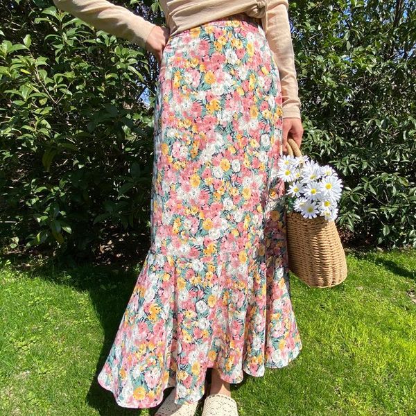skirts vintage floral high-waist fishtail skirt women 2021 spring and summer style printed ruffled chiffon midi slim, Black
skirts vintage floral high-waist fishtail skirt women 2021 spring and summer style printed ruffled chiffon midi slim, Black