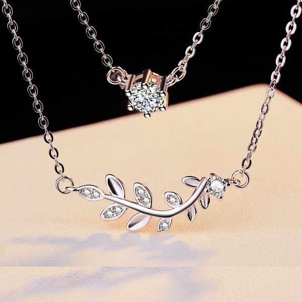 new original design double layer clavicle chain 925 silver zircon olive leaf necklaces 2020 woman diy jewelry mother's day gifts q0531
new original design double layer clavicle chain 925 silver zircon olive leaf necklaces 2020 woman diy jewelry mother's day gifts q0531