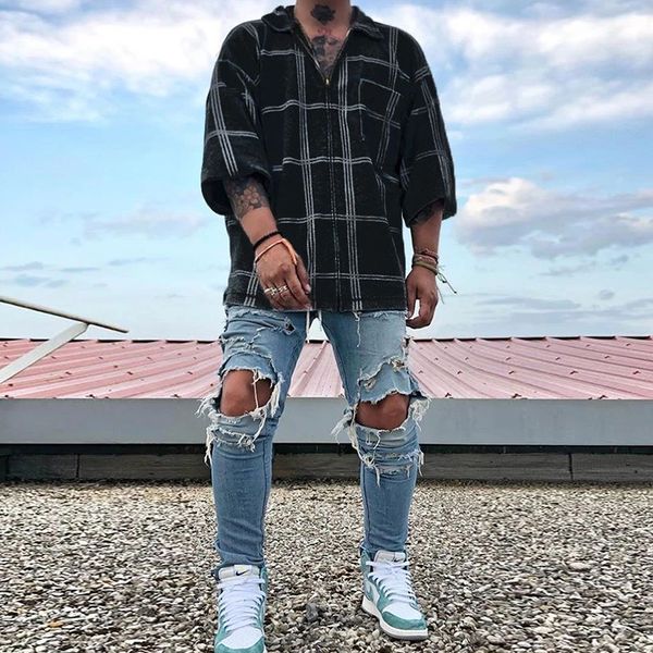 2021 new men's vintage plaid print half sleeves shirts spring fahsion turn-down collar zip design pullovers male casual loose streetwea, White
2021 new men's vintage plaid print half sleeves shirts spring fahsion turn-down collar zip design pullovers male casual loose streetwea, White