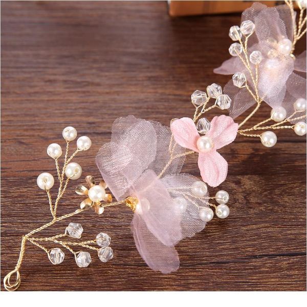 trendy pearl pink flower bridal headband for wedding tiara headpiece women hair jewelry handmade wedding hair acc qyltxz, Silver
trendy pearl pink flower bridal headband for wedding tiara headpiece women hair jewelry handmade wedding hair acc qyltxz, Silver