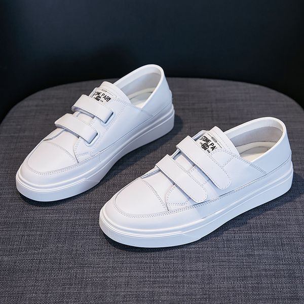 cowhide small white shoes women's new 2021 spring leisure comfortable flat velcro round leather breathable, Black
cowhide small white shoes women's new 2021 spring leisure comfortable flat velcro round leather breathable, Black