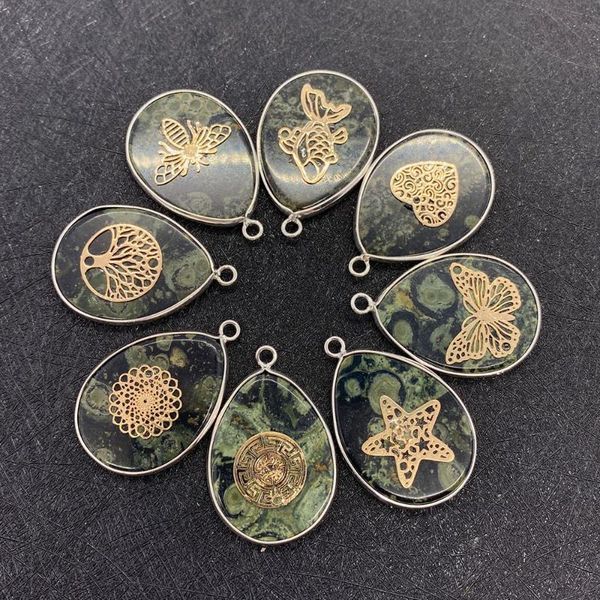 charms natural semi-precious stone pendant drop-shaped birdeye inlaid metal piece single hole diy necklace jewelry making, Bronze;silver
charms natural semi-precious stone pendant drop-shaped birdeye inlaid metal piece single hole diy necklace jewelry making, Bronze;silver