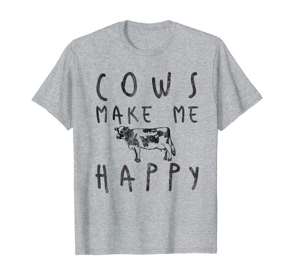 cows farmer t-shirt - cows make me happy farming gift, White;black
cows farmer t-shirt - cows make me happy farming gift, White;black