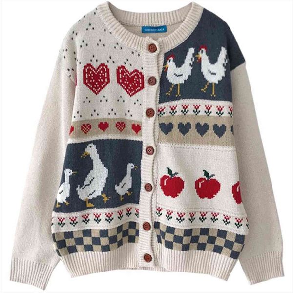 japanese lolita style autumn winter womens sweaters women funny duck cock pattern loose cute kawaii animal thick cardigan, White;black
japanese lolita style autumn winter womens sweaters women funny duck cock pattern loose cute kawaii animal thick cardigan, White;black