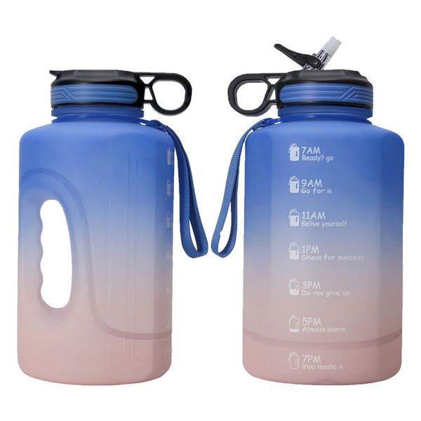 water bottle 2.2l plastic sports gradient color gym outdoor portable leak-proof shaker large capacity bottle.
water bottle 2.2l plastic sports gradient color gym outdoor portable leak-proof shaker large capacity bottle.