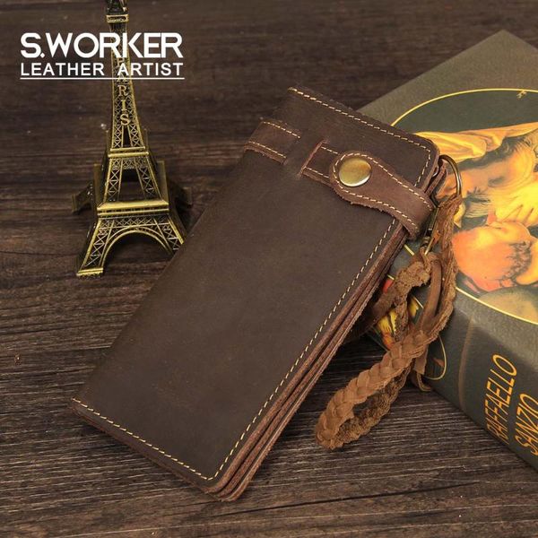 wallets vintage crazy horse leather wallet handmade men's genuine long pocket purse clutch cash card holder, Red;black
wallets vintage crazy horse leather wallet handmade men's genuine long pocket purse clutch cash card holder, Red;black