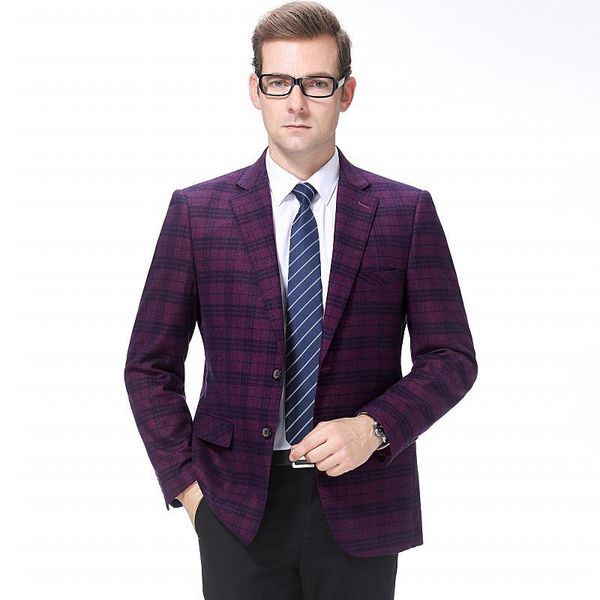 hippingautumn wool middle-aged business plaid casual suit single coat men's loose middle-aged men's suit, Gray
hippingautumn wool middle-aged business plaid casual suit single coat men's loose middle-aged men's suit, Gray
