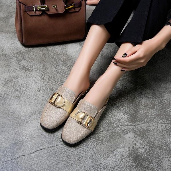 women's sandals metal slippers sequins flat slippers for women summer slipper fashion shoes, Black
women's sandals metal slippers sequins flat slippers for women summer slipper fashion shoes, Black