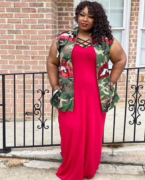 new autumn streetwear camouflage female sleeveless pocket fashion jacket sequins tank shredded lips outwear plus size 5xl rx0q, Black
new autumn streetwear camouflage female sleeveless pocket fashion jacket sequins tank shredded lips outwear plus size 5xl rx0q, Black