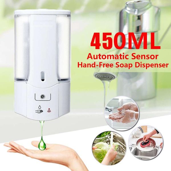 liquid soap dispenser 450ml wall mounted automatic dispenser infrared induction smart for kitchen bathroom accessory
liquid soap dispenser 450ml wall mounted automatic dispenser infrared induction smart for kitchen bathroom accessory