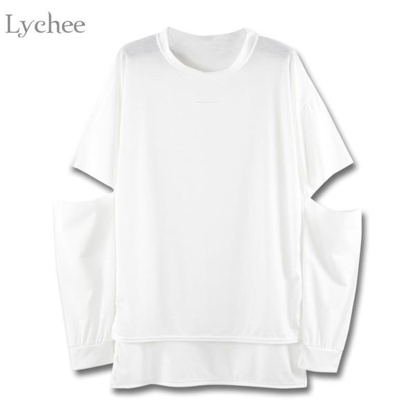 women's t-shirt lychee hip hop women t shirt hollow out casual loose bf style solid long sleeve tee female, White
women's t-shirt lychee hip hop women t shirt hollow out casual loose bf style solid long sleeve tee female, White