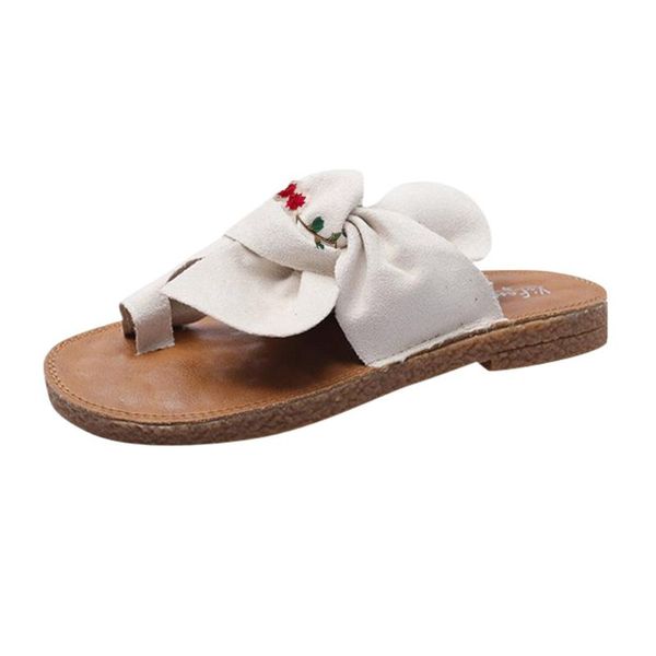 women's ladies retro roman style embroider casual bowknot toe ring sandals flat slippers beach shoes sandalias de las mujeres, Black
women's ladies retro roman style embroider casual bowknot toe ring sandals flat slippers beach shoes sandalias de las mujeres, Black