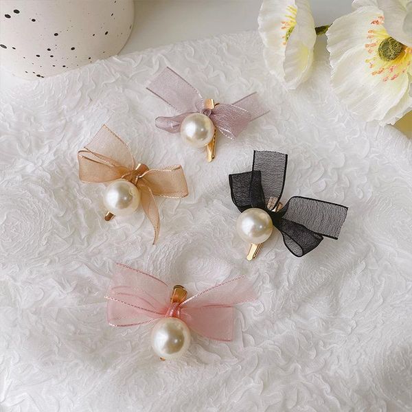 hair accessories romantic mesh bow pearl hairpin sweet versatile banger girl's heart clip side, Slivery;white
hair accessories romantic mesh bow pearl hairpin sweet versatile banger girl's heart clip side, Slivery;white