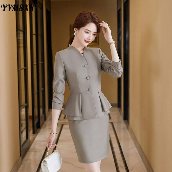 two piece dress women's skirt suit two-piece autumn and winter slim solid color long-sleeved ladies office professional wear wo, White
two piece dress women's skirt suit two-piece autumn and winter slim solid color long-sleeved ladies office professional wear wo, White
