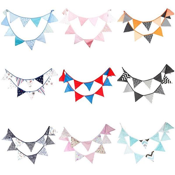 party decoration 12 flags 3.2m handmade cotton fabric bunting pennant flag banner garland baby show home/out door decorative supplies
party decoration 12 flags 3.2m handmade cotton fabric bunting pennant flag banner garland baby show home/out door decorative supplies