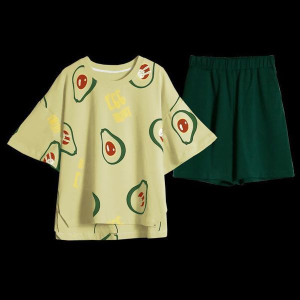 new crew neck pijamas women homesuit homeclothes fashion style short sleeve short pants green pants sleepwear avocado printing, Black;red
new crew neck pijamas women homesuit homeclothes fashion style short sleeve short pants green pants sleepwear avocado printing, Black;red