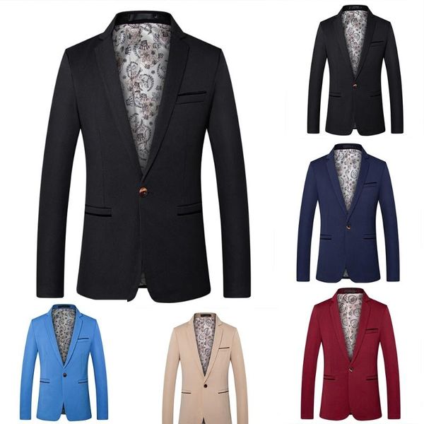 men's suits & blazers male eu-us style simple fashion men autumn winter solid color large size slim single button, White;black
men's suits & blazers male eu-us style simple fashion men autumn winter solid color large size slim single button, White;black