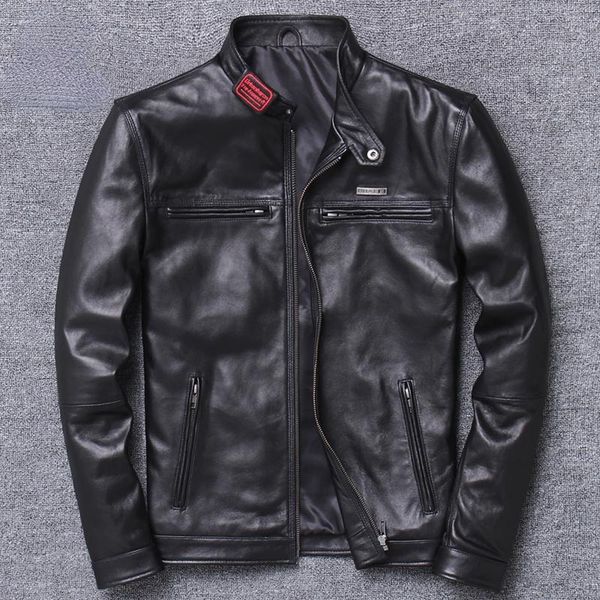 men's leather & faux autumn casual short genuine jacket men spring 2021 sheepskin coat chic biker jackets male chaquetas hombre gxy938, Black
men's leather & faux autumn casual short genuine jacket men spring 2021 sheepskin coat chic biker jackets male chaquetas hombre gxy938, Black