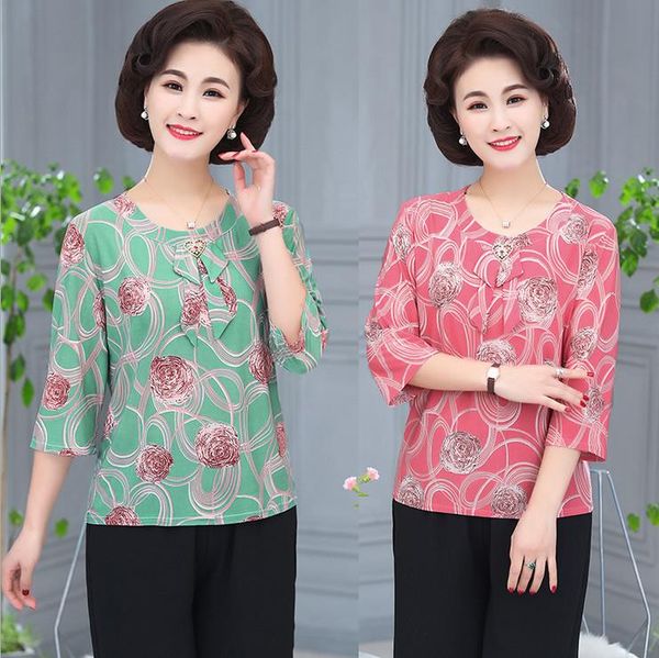 women's blouses & shirts half sleeve shirt middle age mother clothing 2021 pullover summer women casual plus size printed blouse, White
women's blouses & shirts half sleeve shirt middle age mother clothing 2021 pullover summer women casual plus size printed blouse, White