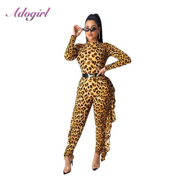 women's jumpsuits & rompers leopard print ruffle bandage bodycon jumpsuit autumn casual turtleneck long sleeve outfit night party club, Black;white
women's jumpsuits & rompers leopard print ruffle bandage bodycon jumpsuit autumn casual turtleneck long sleeve outfit night party club, Black;white