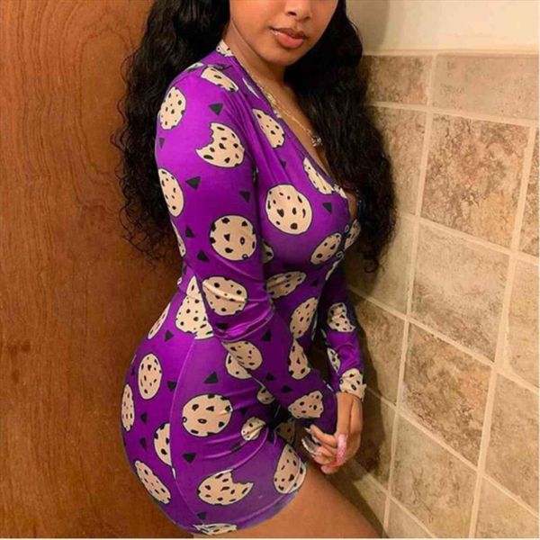 fashion cookies printing womens jumpsuit long sleeve oneies pajamas adults bodycon buttoned v neck playsuit romper, Black;white
fashion cookies printing womens jumpsuit long sleeve oneies pajamas adults bodycon buttoned v neck playsuit romper, Black;white