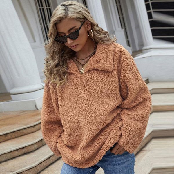 women's hoodies & sweatshirts 2021 winter fleece sweatershirt sherpa oversized long fluffy autumn warm wear female overcoat #8, Black
women's hoodies & sweatshirts 2021 winter fleece sweatershirt sherpa oversized long fluffy autumn warm wear female overcoat #8, Black