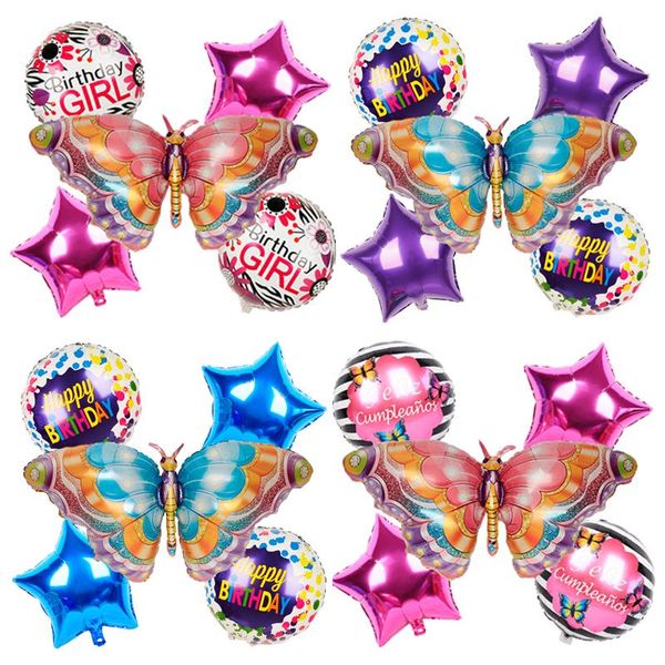 1set pink blue butterfly foil balloons spanish wedding birthday party decorations kids toys baby shower party supplies air globo
1set pink blue butterfly foil balloons spanish wedding birthday party decorations kids toys baby shower party supplies air globo