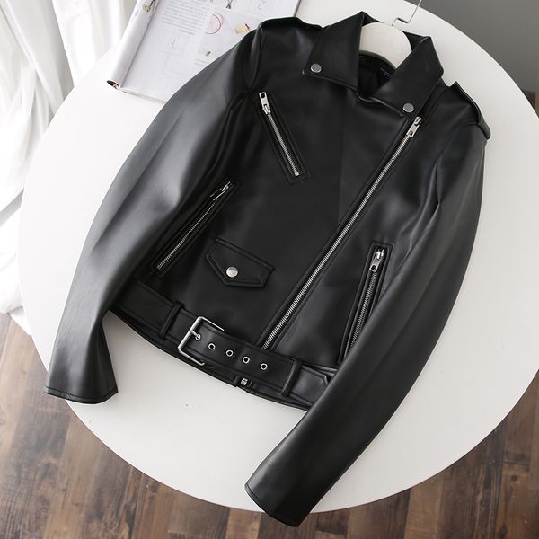 2021 new women faux streetwear long sleeve handsome short jacket with belt black leather coat outwear jypu, Black;brown
2021 new women faux streetwear long sleeve handsome short jacket with belt black leather coat outwear jypu, Black;brown