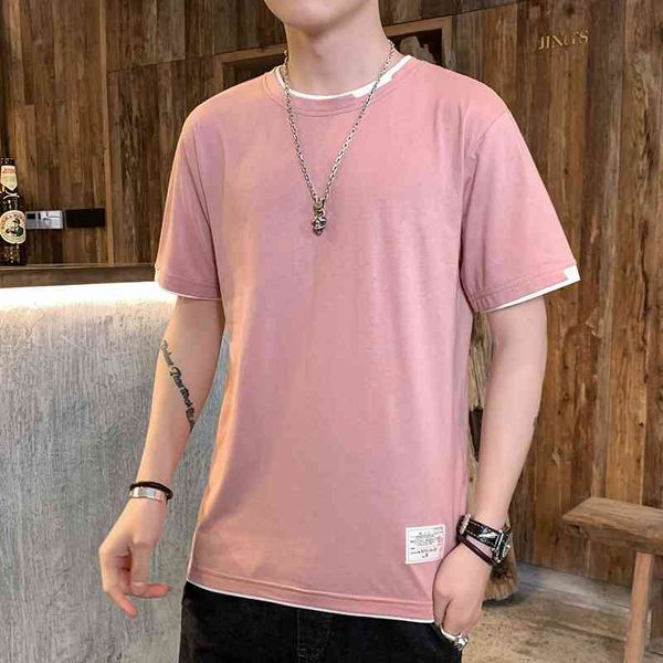 2021 new summer short t-shirt loose large youth half sleeve t-shirt casual bottom coat men's shirt, White;black
2021 new summer short t-shirt loose large youth half sleeve t-shirt casual bottom coat men's shirt, White;black