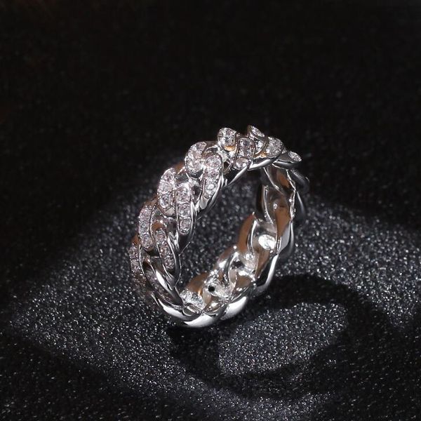 Hip-hop Zircon Cuban Chain Ring 8mm Zircon plated Genuine Gold Trend Men's Ring Cuban Link Band Mens Hip Hop Jewellery, Silver
Hip-hop Zircon Cuban Chain Ring 8mm Zircon plated Genuine Gold Trend Men's Ring Cuban Link Band Mens Hip Hop Jewellery, Silver