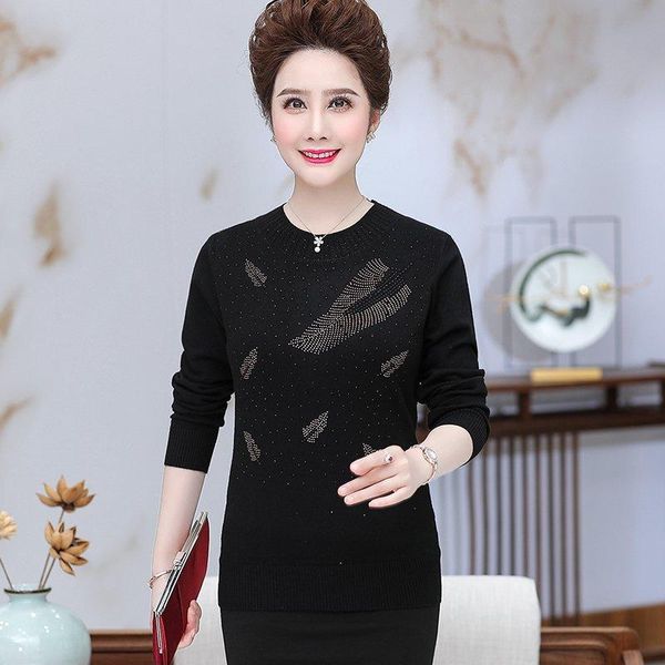 women's sweaters 2021 middle-aged winter pullovers plus size o-neck bottoming wool sweater mother dress top, White;black
women's sweaters 2021 middle-aged winter pullovers plus size o-neck bottoming wool sweater mother dress top, White;black