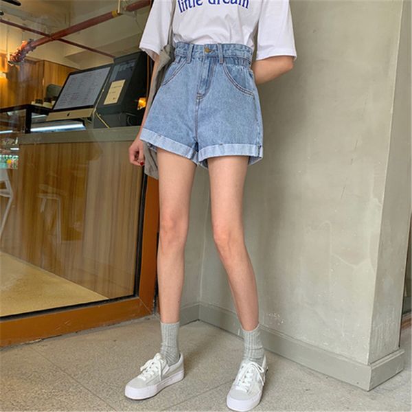women's jeans ladies denim shorts elastic wipe pipes high waist was dun and crunchy popular, White;black
women's jeans ladies denim shorts elastic wipe pipes high waist was dun and crunchy popular, White;black