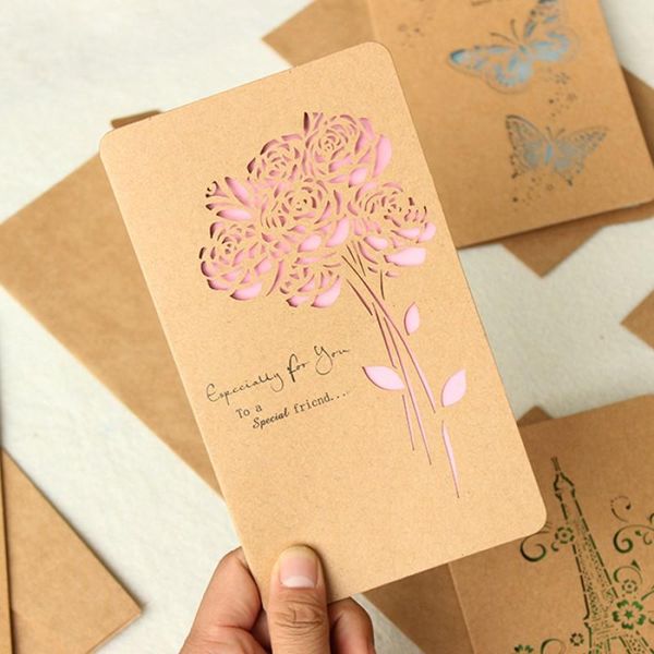 greeting cards 10pcs hollowed out kraft paper valentine's day gift postcard with envelope wedding invitation card
greeting cards 10pcs hollowed out kraft paper valentine's day gift postcard with envelope wedding invitation card