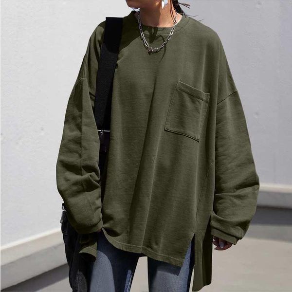 women's hoodies & sweatshirts fashion solid loose sweatshirt autumn winter o neck long sleeve pullover side split high low female ove, Black
women's hoodies & sweatshirts fashion solid loose sweatshirt autumn winter o neck long sleeve pullover side split high low female ove, Black