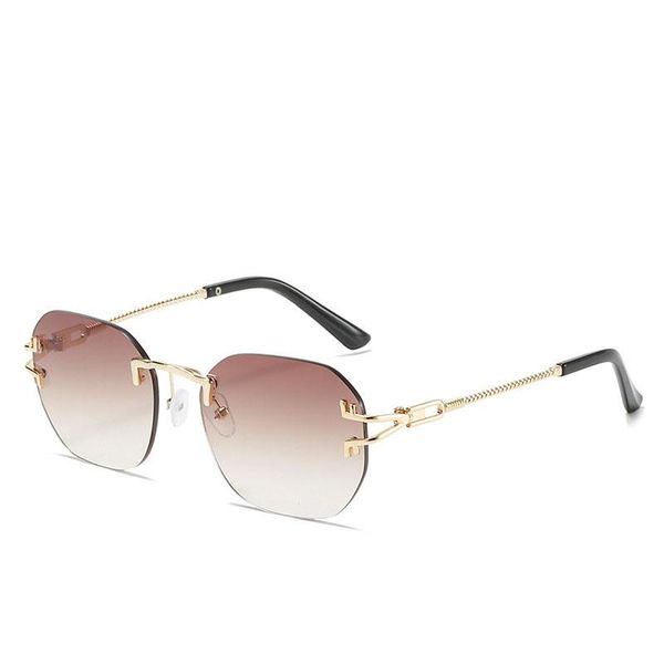 sunglasses fashion rimless designer women men metal sun glasses uv400 shades eyewear, White;black
sunglasses fashion rimless designer women men metal sun glasses uv400 shades eyewear, White;black