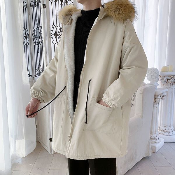 2021 new style cotton thick long men's warm fashion casual fur collar hooded coat men wild winter jacket mens clothes attg, Black
2021 new style cotton thick long men's warm fashion casual fur collar hooded coat men wild winter jacket mens clothes attg, Black