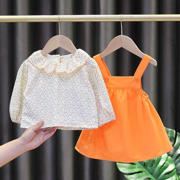 long 2021 girl's new sve wear strap two piece cotton suit children's spring drs, White
long 2021 girl's new sve wear strap two piece cotton suit children's spring drs, White